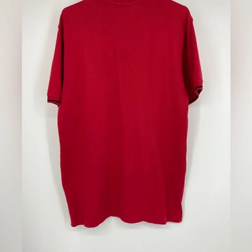 True Religion Braded Logo Collar Red Polo Shirt Size L/G